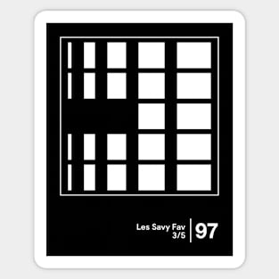 Les Savy Fav / Minimalist Graphic Artwork Design Sticker